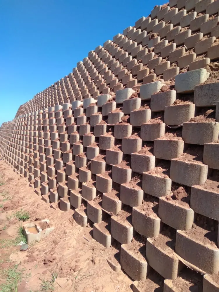 Curved Terraforce retaining wall built by Ngubane Contractors